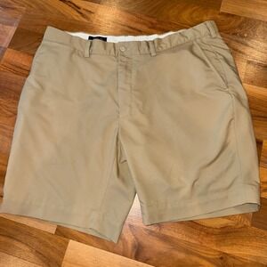Polo Ralph‎ Lauren Mens Shorts Size 38 Khaki Casual Flat Front golf classic